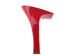 Limited Edition (6652) 3 inch Square Red Plated Heel